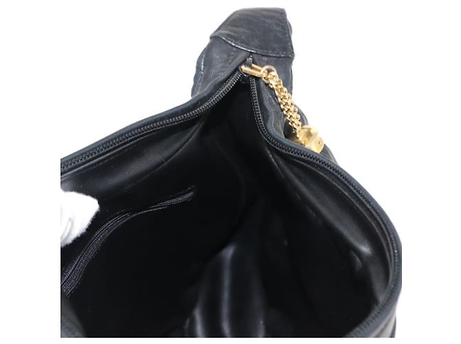 BALLY Borsa a Spalla in Pelle Nera e Oro Auth BA6625 Nero D'oro - vista 19
