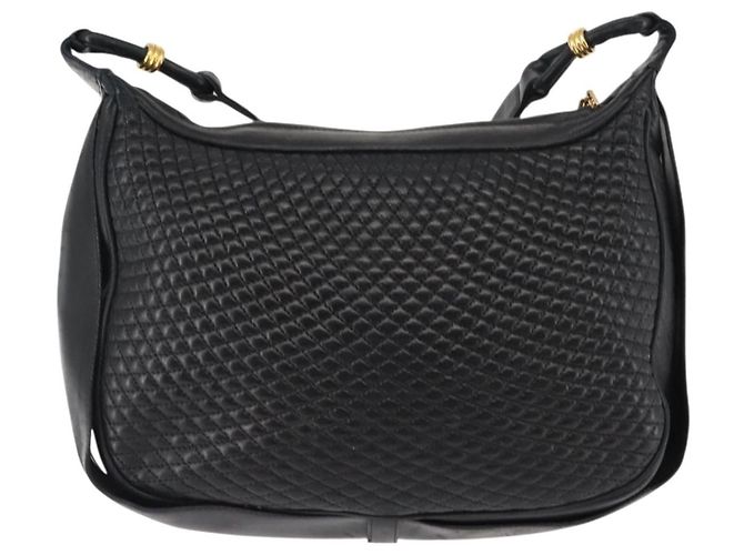 BALLY Borsa a Spalla in Pelle Nera e Oro Auth BA6625 Nero D'oro - vista 2