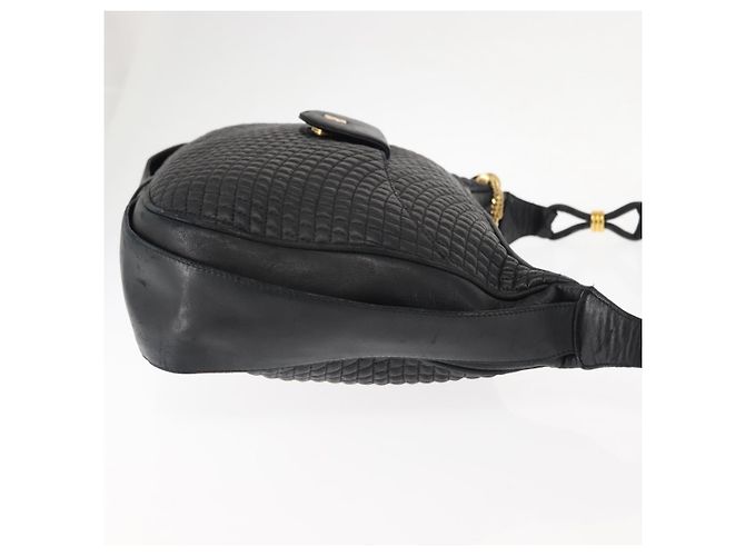 BALLY Borsa a Spalla in Pelle Nera e Oro Auth BA6625 Nero D'oro - vista 3
