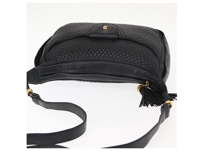BALLY Borsa a Spalla in Pelle Nera e Oro Auth BA6625 Nero D'oro - vista 6