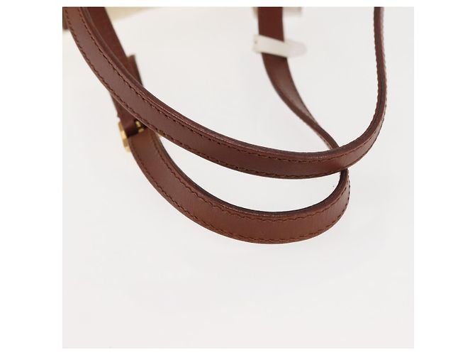 Pequin FENDI Pecan Canvas Tote Bag Canvas Leder Beige Schwarz Gold Auth bs29810 Golden - Ansicht 7