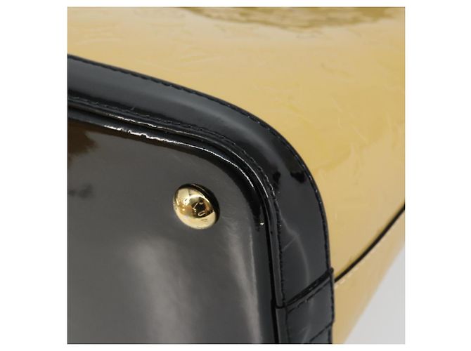 LOUIS VUITTON Borsa Tote Lockit PM Monogram Vernis Beige Nero M90251 Auth bs29224 - vista 15