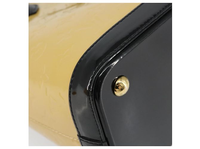 LOUIS VUITTON Borsa Tote Lockit PM Monogram Vernis Beige Nero M90251 Auth bs29224 - vista 16