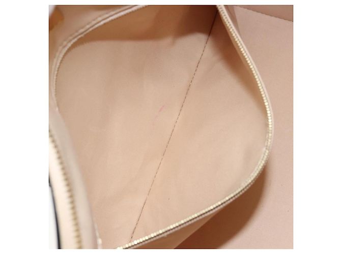 LOUIS VUITTON Borsa Tote Lockit PM Monogram Vernis Beige Nero M90251 Auth bs29224 - vista 25