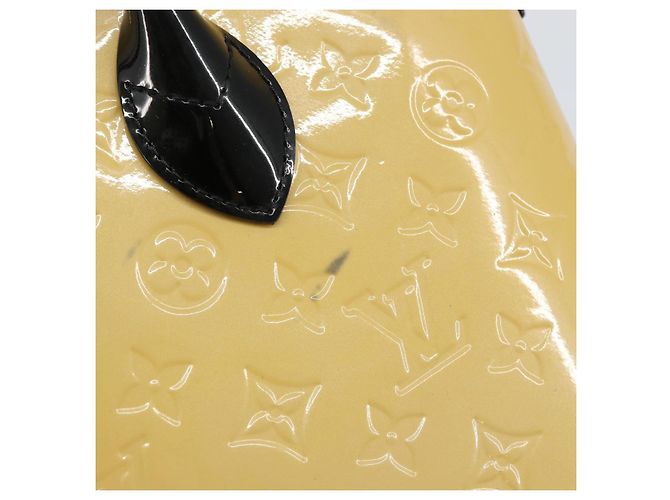 LOUIS VUITTON Borsa Tote Lockit PM Monogram Vernis Beige Nero M90251 Auth bs29224 - vista 8
