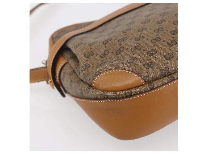 Gucci Borsa a Spalla Micro GG Supreme PVC Beige Oro 007 23 0017 Auth BA6745 D'oro - vista 15