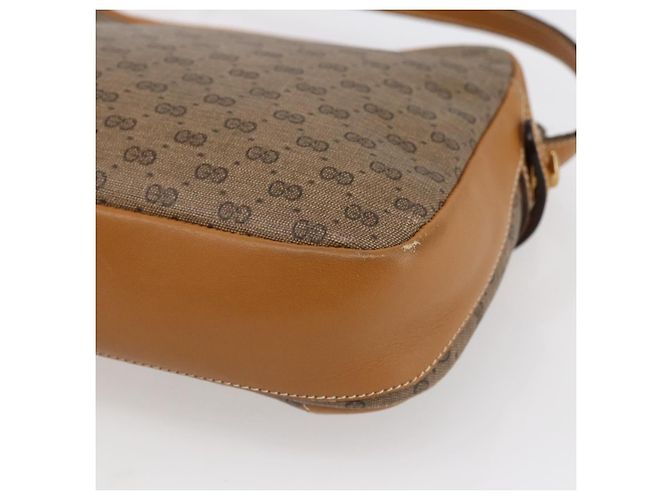 Gucci Borsa a Spalla Micro GG Supreme PVC Beige Oro 007 23 0017 Auth BA6745 D'oro - vista 16