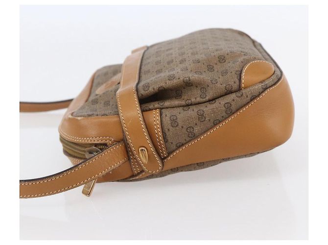 Gucci Borsa a Spalla Micro GG Supreme PVC Beige Oro 007 23 0017 Auth BA6745 D'oro - vista 3