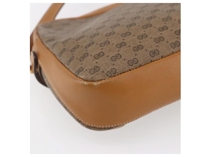 Gucci Borsa a Spalla Micro GG Supreme PVC Beige Oro 007 23 0017 Auth BA6745 D'oro - vista 9