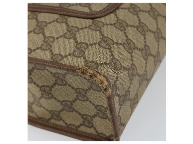 Borsa tote in PVC beige e rosso della linea Sherry GG Supreme di GUCCI 89 02 997 Auth am9191 - vista 14