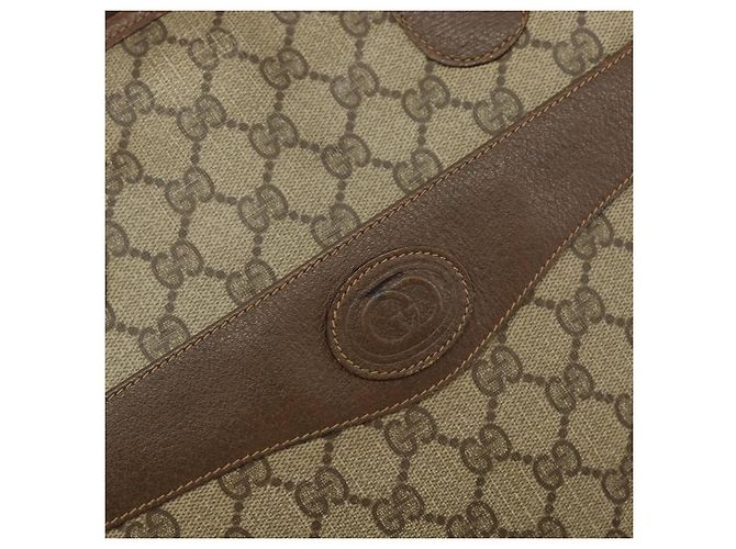 Borsa tote in PVC beige e rosso della linea Sherry GG Supreme di GUCCI 89 02 997 Auth am9191 - vista 17