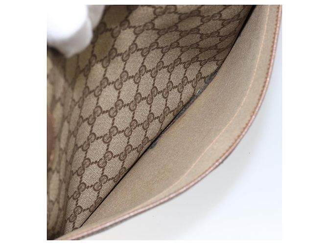 Borsa tote in PVC beige e rosso della linea Sherry GG Supreme di GUCCI 89 02 997 Auth am9191 - vista 21