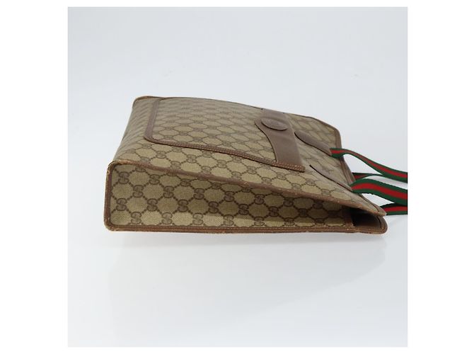 Borsa tote in PVC beige e rosso della linea Sherry GG Supreme di GUCCI 89 02 997 Auth am9191 - vista 3