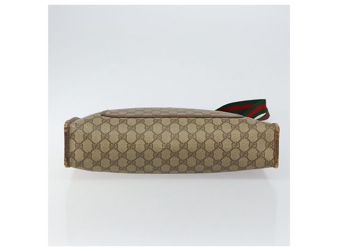 Borsa tote in PVC beige e rosso della linea Sherry GG Supreme di GUCCI 89 02 997 Auth am9191 - vista 5