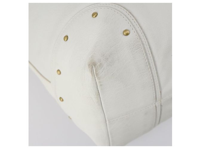 BALLY Borsa a Spalla in Pelle Bianca Auth mr1501 Bianco - vista 10