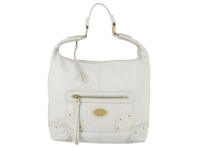 BALLY Borsa a Spalla in Pelle Bianca Auth mr1501 Bianco - vista 13