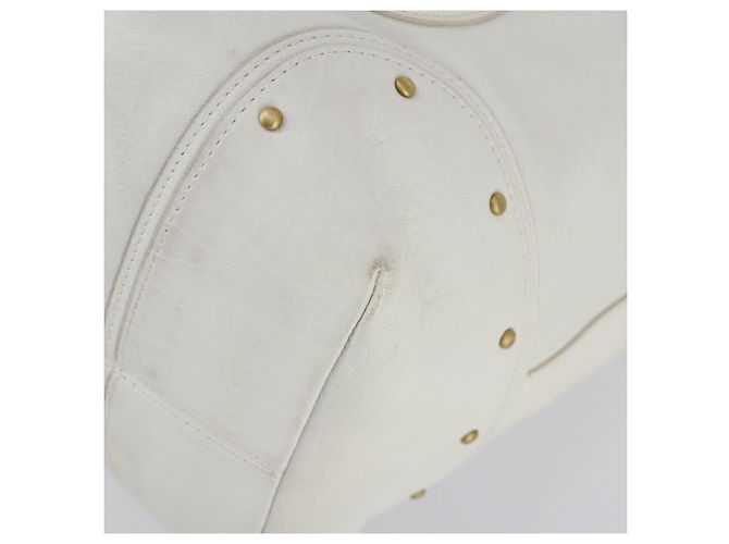 BALLY Borsa a Spalla in Pelle Bianca Auth mr1501 Bianco - vista 14