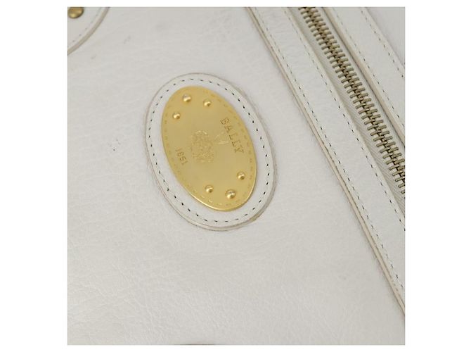 BALLY Borsa a Spalla in Pelle Bianca Auth mr1501 Bianco - vista 17