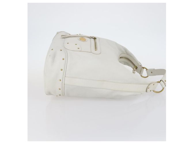 BALLY Borsa a Spalla in Pelle Bianca Auth mr1501 Bianco - vista 3