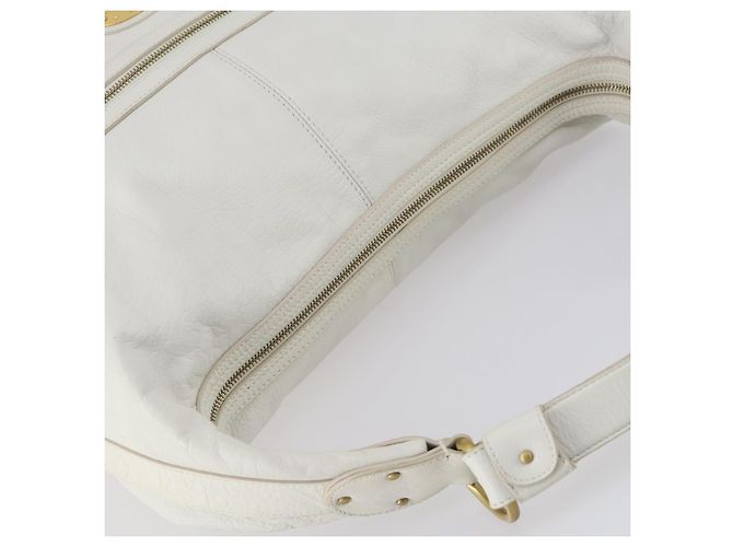 BALLY Borsa a Spalla in Pelle Bianca Auth mr1501 Bianco - vista 7