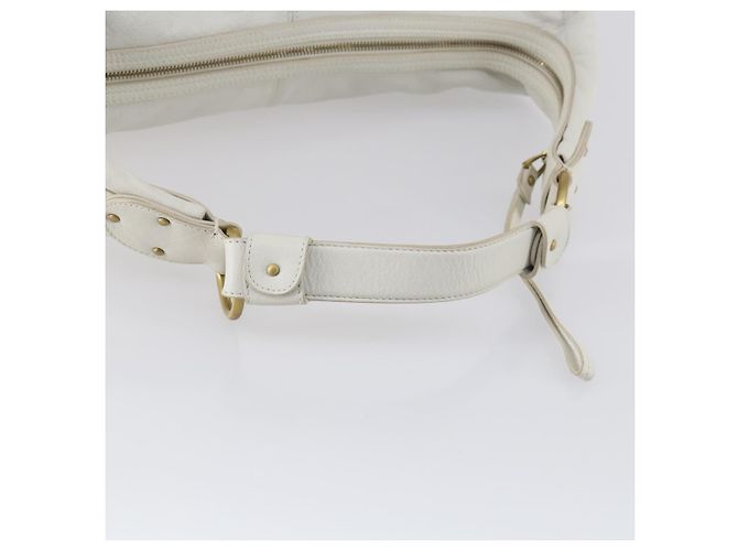 BALLY Borsa a Spalla in Pelle Bianca Auth mr1501 Bianco - vista 8