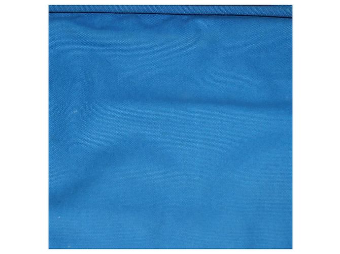 PRADA Borsa Canapa GM in tela blu oro Auth am9265 D'oro - vista 10