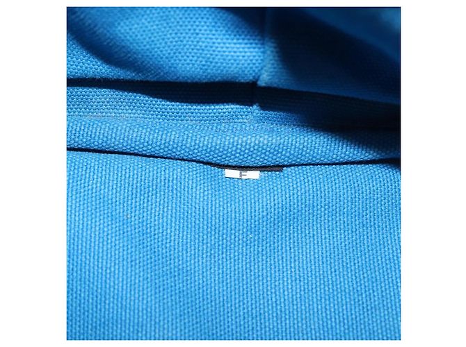 PRADA Borsa Canapa GM in tela blu oro Auth am9265 D'oro - vista 12