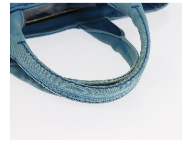 PRADA Borsa Canapa GM in tela blu oro Auth am9265 D'oro - vista 7