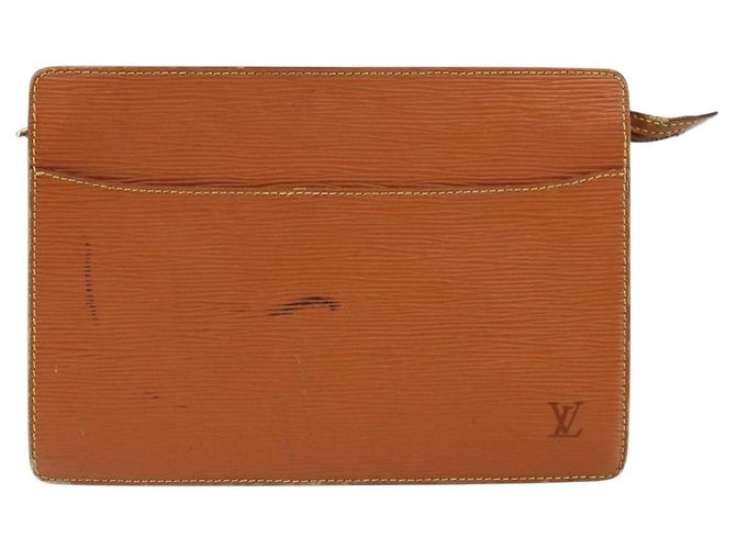 LOUIS VUITTON Pochette Uomo Epi Borsa Clutch Marrone M52528 LV Auth th6427 - vista 13