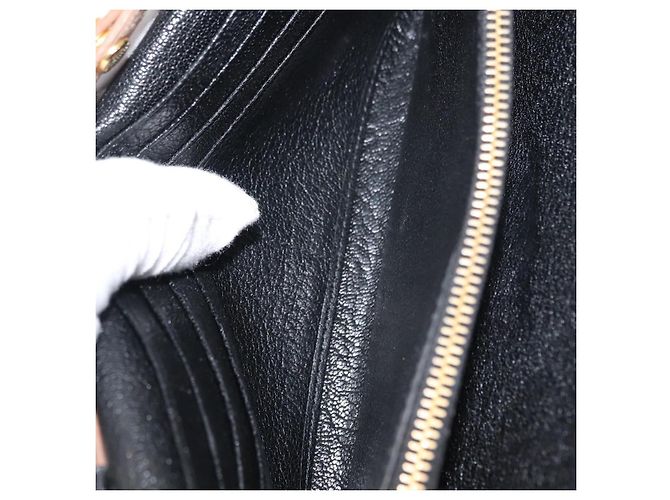 Miu Miu Portafoglio a Catena in Pelle Beige Nero Oro Auth bs29776 D'oro - vista 10