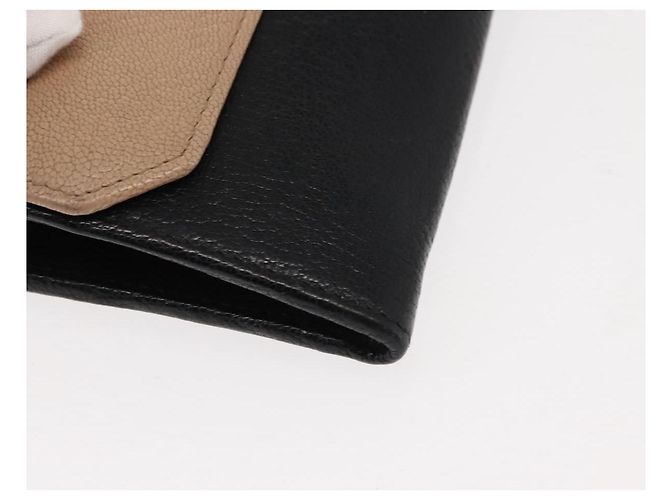 Miu Miu Portafoglio a Catena in Pelle Beige Nero Oro Auth bs29776 D'oro - vista 8