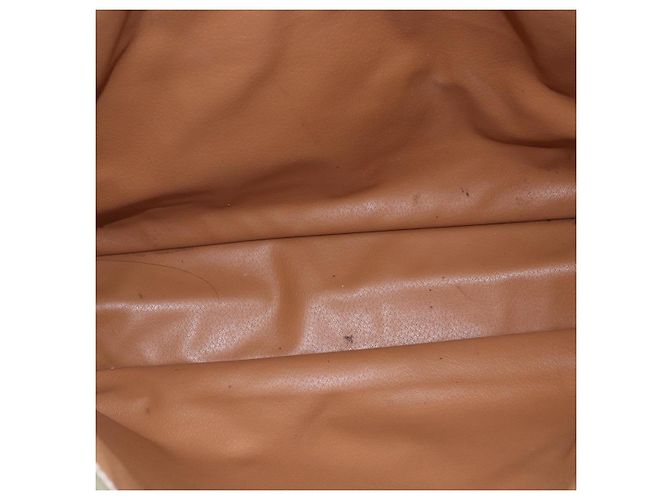 Céline Bolsa de mão em lona Macadam CELINE em couro PVC bege dourado Auth hk3111 - vista 10