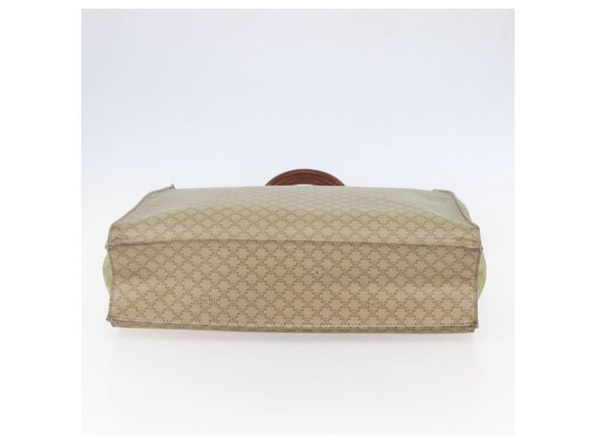 Céline Bolsa de mão em lona Macadam CELINE em couro PVC bege dourado Auth hk3111 - vista 5