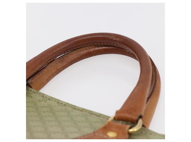 Céline Bolsa de mão em lona Macadam CELINE em couro PVC bege dourado Auth hk3111 - vista 8