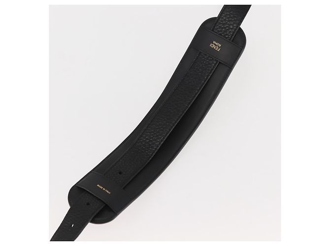 FENDI Monster Studs Tracolla in Pelle 31,5""-39,4"" Nero Oro Auth am9364 D'oro - vista 7