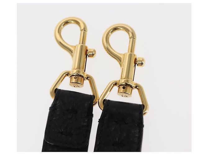 FENDI Monster Studs Tracolla in Pelle 31,5""-39,4"" Nero Oro Auth am9364 D'oro - vista 8