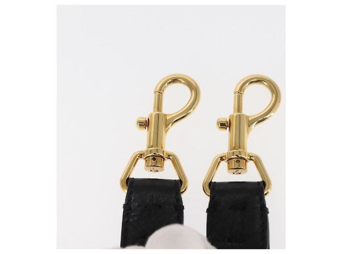 FENDI Monster Studs Tracolla in Pelle 31,5""-39,4"" Nero Oro Auth am9364 D'oro - vista 9