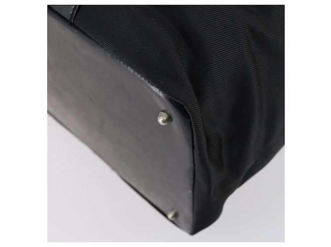 Borsa Tote in Nylon Nero Argento GUCCI Bamboo 002 2052 0412 5 Auth ep10866 - vista 16