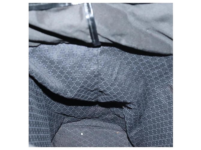 Borsa Tote in Nylon Nero Argento GUCCI Bamboo 002 2052 0412 5 Auth ep10866 - vista 17