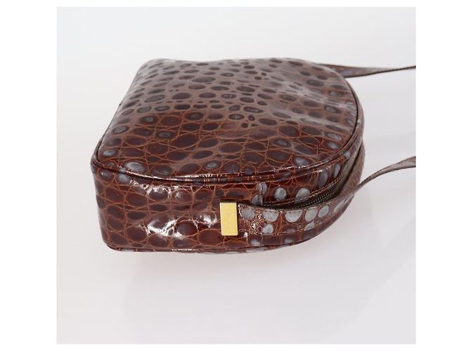 Salvatore Ferragamo Borsa Ferragamo Cartier PRADA in nylon e pelle 3 pezzi marrone grigio Auth 145818 Bordò - vista 18