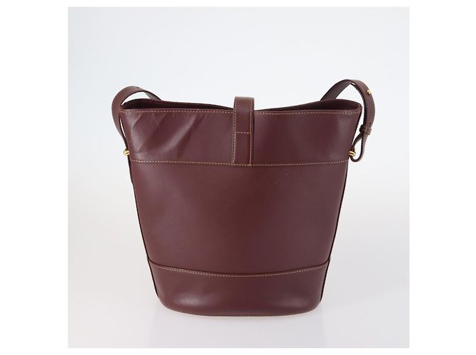 Salvatore Ferragamo Borsa Ferragamo Cartier PRADA in nylon e pelle 3 pezzi marrone grigio Auth 145818 Bordò - vista 3