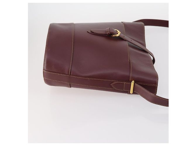 Salvatore Ferragamo Borsa Ferragamo Cartier PRADA in nylon e pelle 3 pezzi marrone grigio Auth 145818 Bordò - vista 4