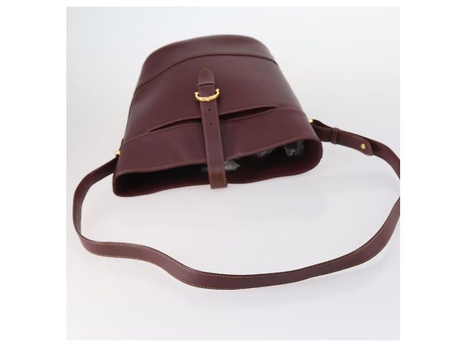 Salvatore Ferragamo Borsa Ferragamo Cartier PRADA in nylon e pelle 3 pezzi marrone grigio Auth 145818 Bordò - vista 5