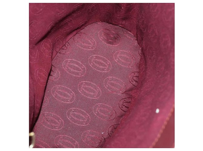 Salvatore Ferragamo Borsa Ferragamo Cartier PRADA in nylon e pelle 3 pezzi marrone grigio Auth 145818 Bordò - vista 8