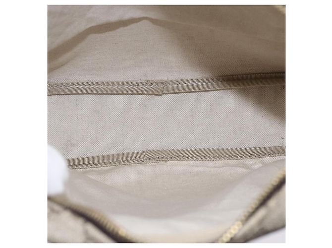 Gucci Borsa a spalla GG Supreme PVC Beige Oro 201448 Auth ep11234 D'oro - vista 10