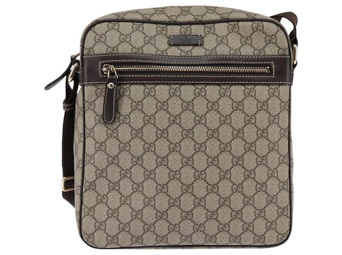 Gucci Borsa a spalla GG Supreme PVC Beige Oro 201448 Auth ep11234 D'oro - vista 13