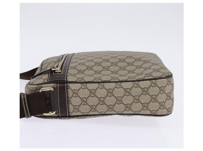 Gucci Borsa a spalla GG Supreme PVC Beige Oro 201448 Auth ep11234 D'oro - vista 3