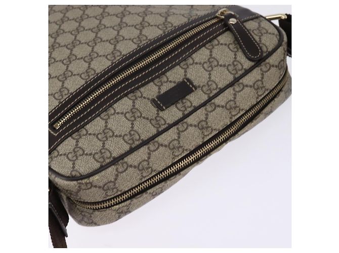 Gucci Borsa a spalla GG Supreme PVC Beige Oro 201448 Auth ep11234 D'oro - vista 6