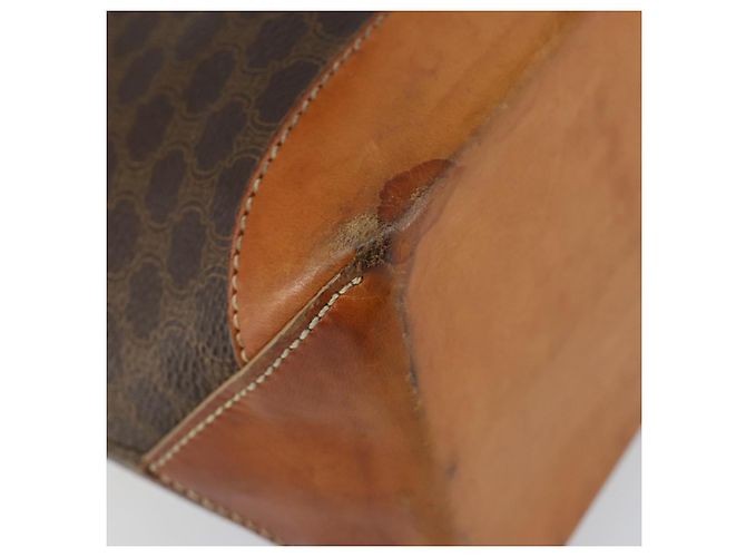 Céline Borsa tote in tela Macadam CELINE in pelle PVC marrone oro Auth 146613 D'oro - vista 15