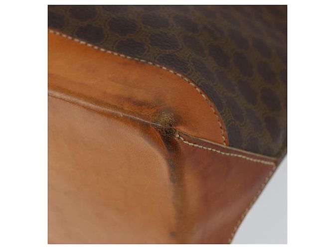 Céline Borsa tote in tela Macadam CELINE in pelle PVC marrone oro Auth 146613 D'oro - vista 16